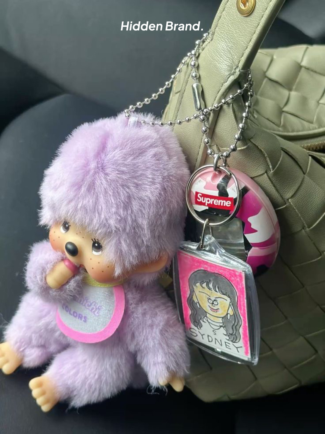 Monchhichi Colors Key Chain Blue, Monchhichi Colors Key Chain Mint Green 착용 스타일 - 4