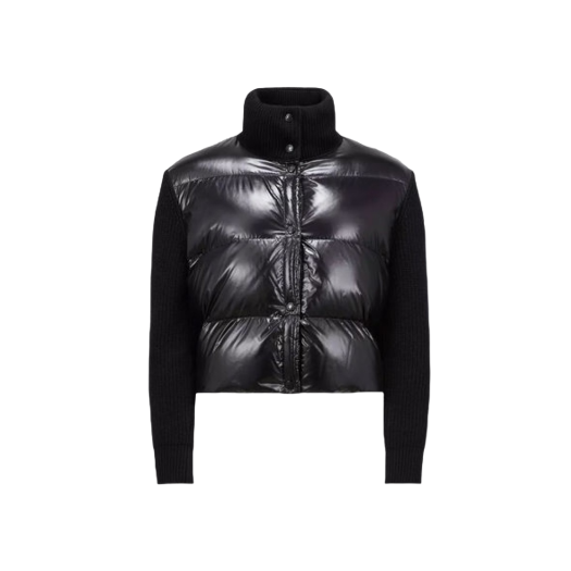 (W) Moncler Padded Wool Cardigan Black - 24SS