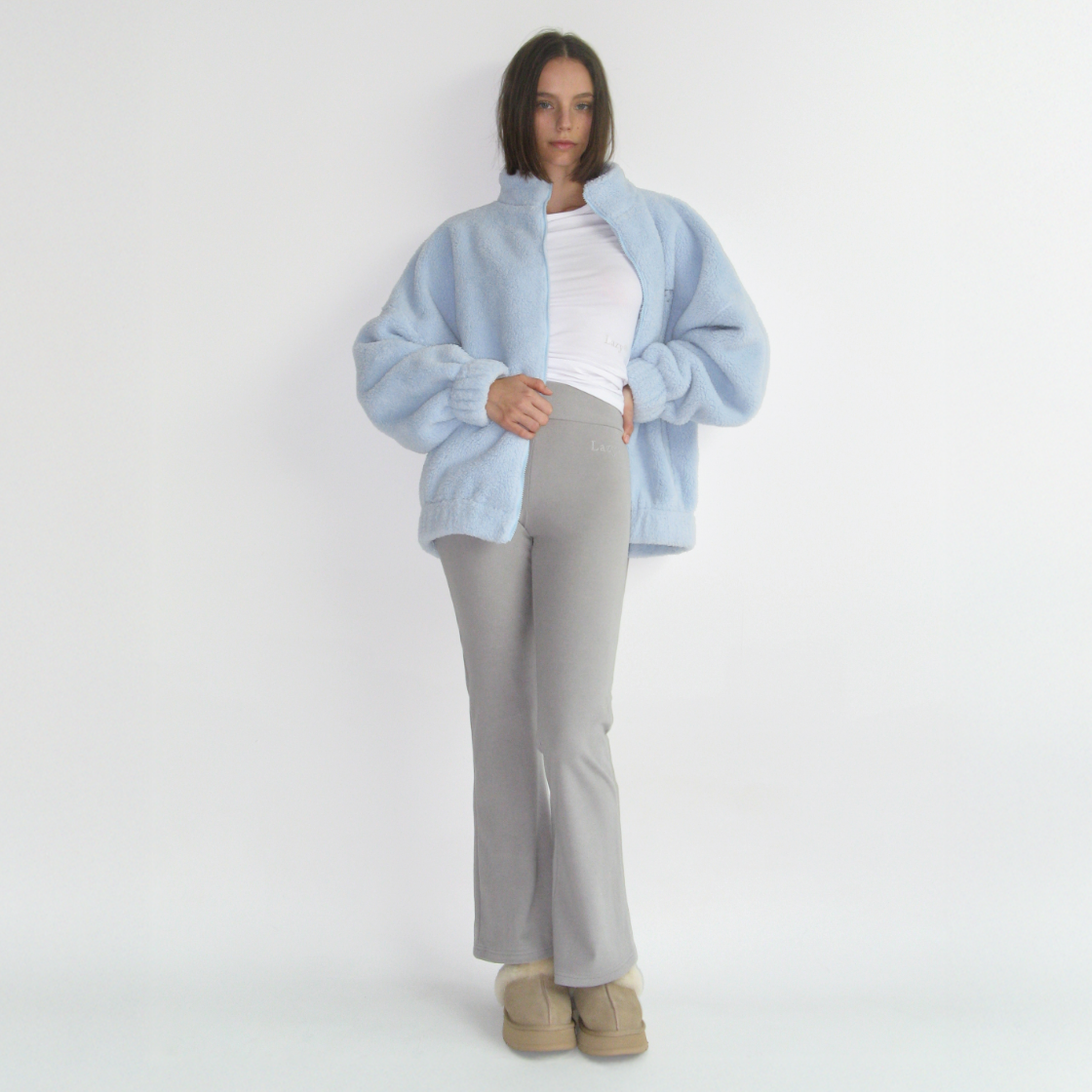 레이지지 소프트 터치 부츠컷 밴딩 팬츠 그레이(Lazyz Soft Touch Bootcut Banding Pants Gray) - 3