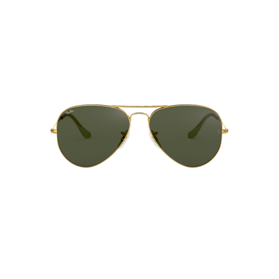 RB3025-L0205 Ray-Ban Aviator Classic Polished Gold Frame Green Classic G-15 Lenses - 대표 이미지 #1