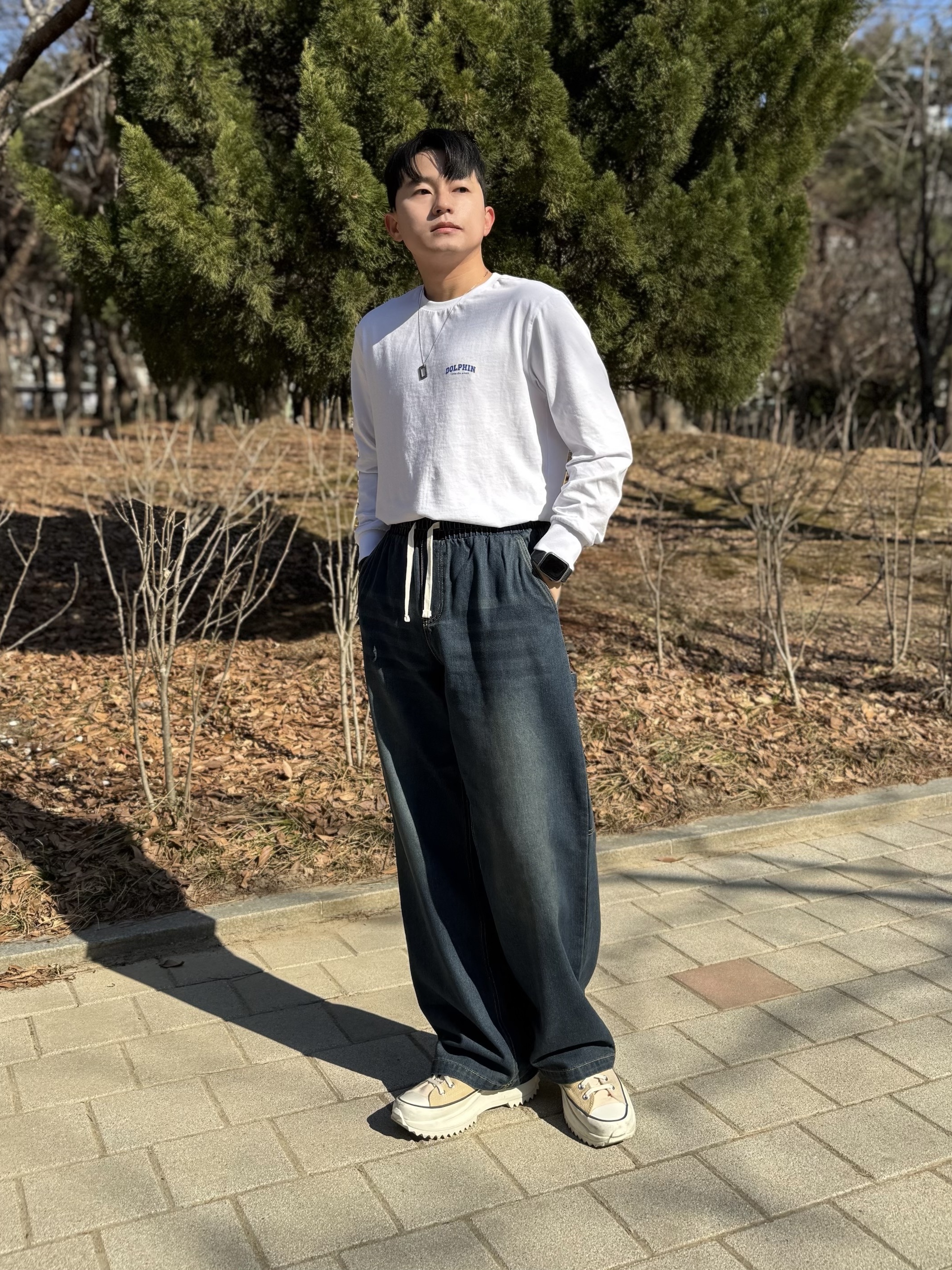 컨버스 런스타 하이크 하이 트라이패널 파로 착용 스타일 - 1