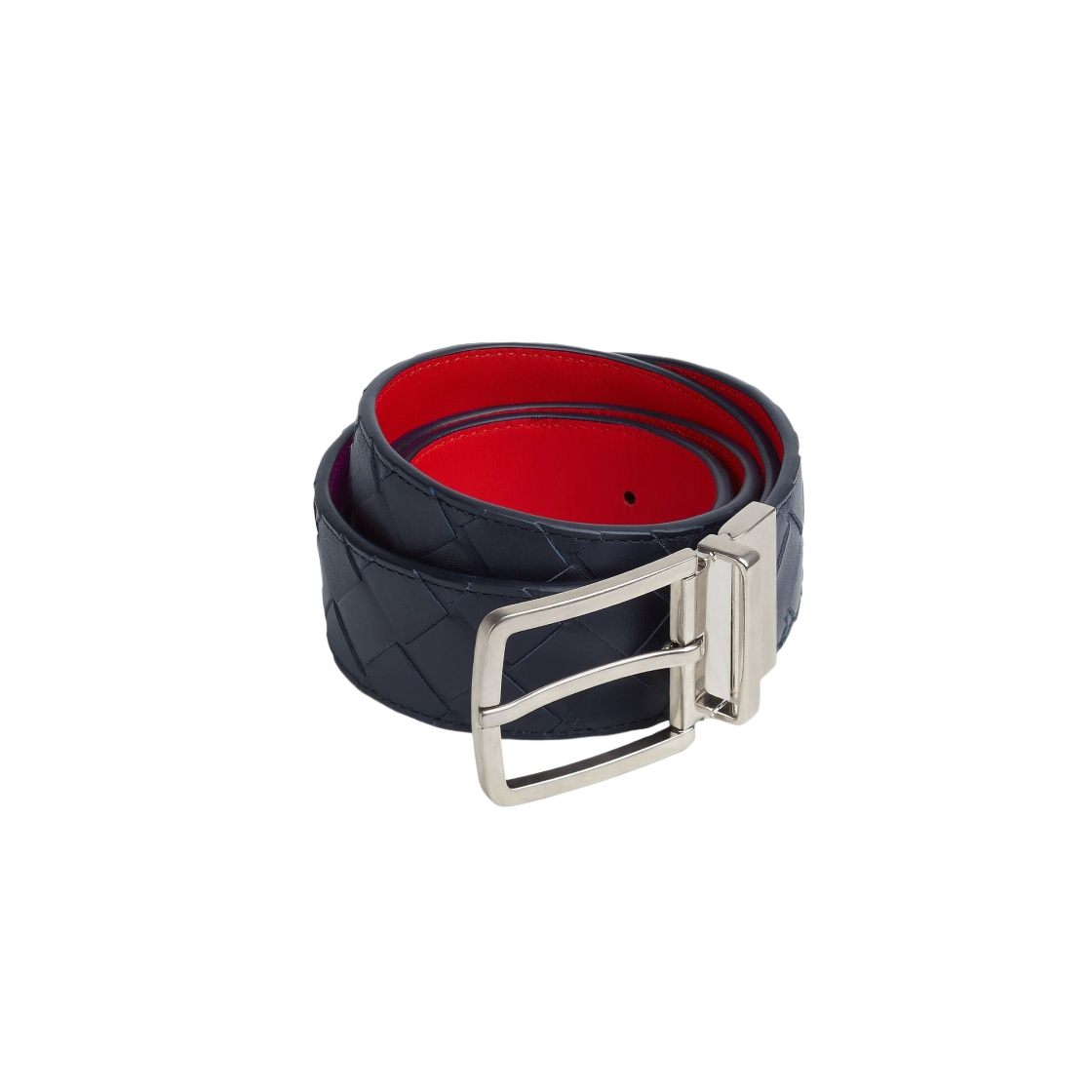 보테가 베네타 인트레치아토 리버시블 벨트 스페이스 레드스톤(Bottega Veneta Intrecciato Reversible Belt Space Redstone) - 1