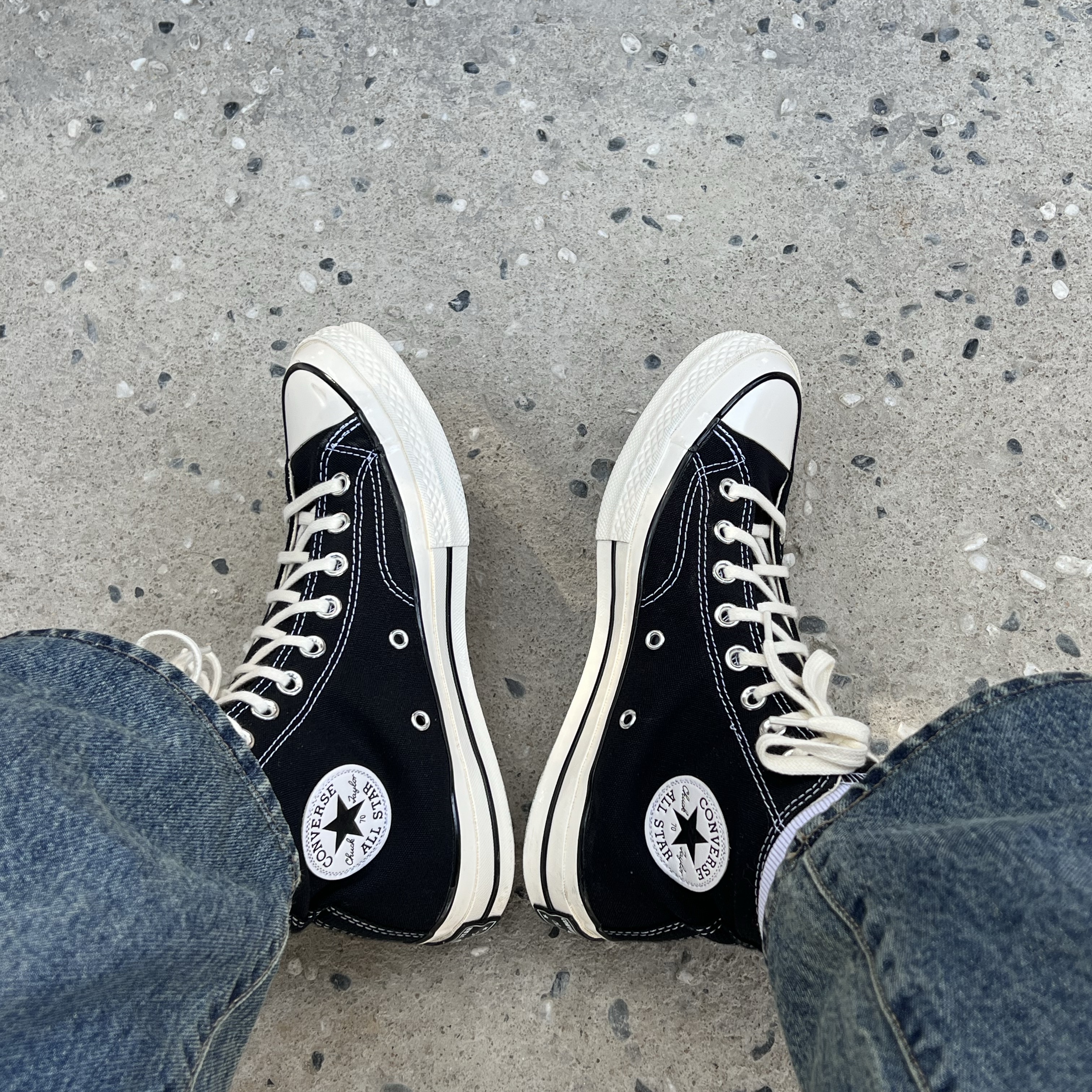 Converse Chuck 70 Hi Black 착용 스타일