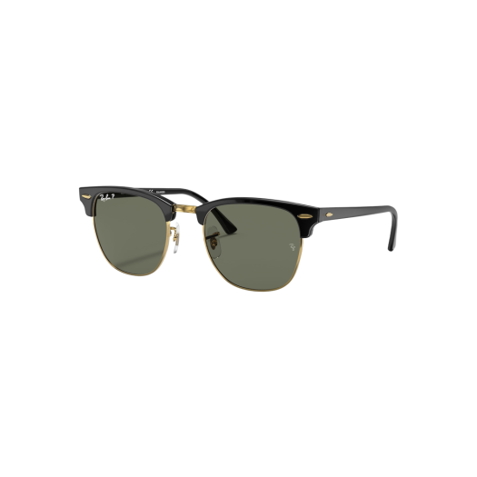 Ray-Ban Clubmaster Classic Polished Black Frame Green Classic G-15 Lenses