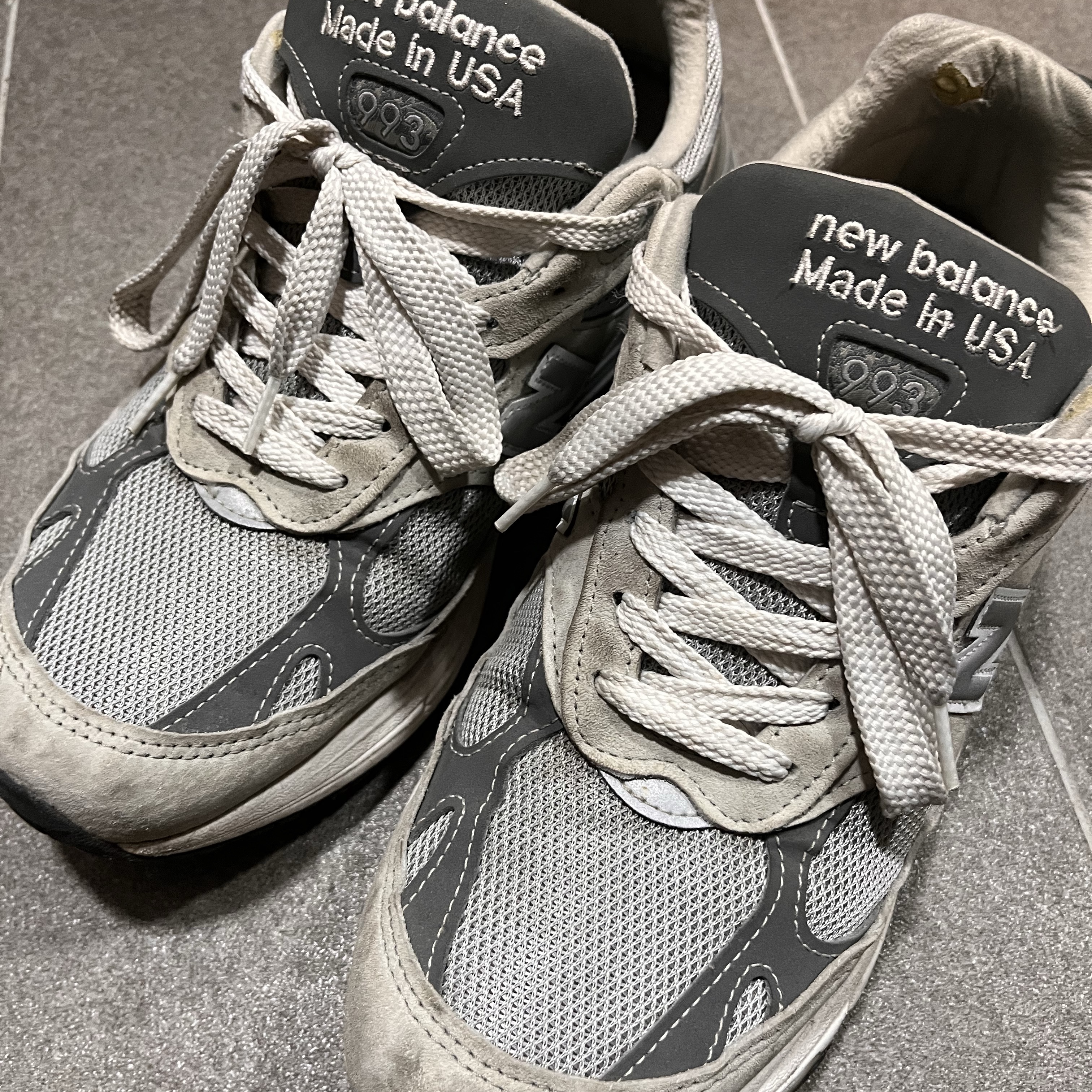 New Balance 993 Made in USA Grey - D Standard 착용 스타일