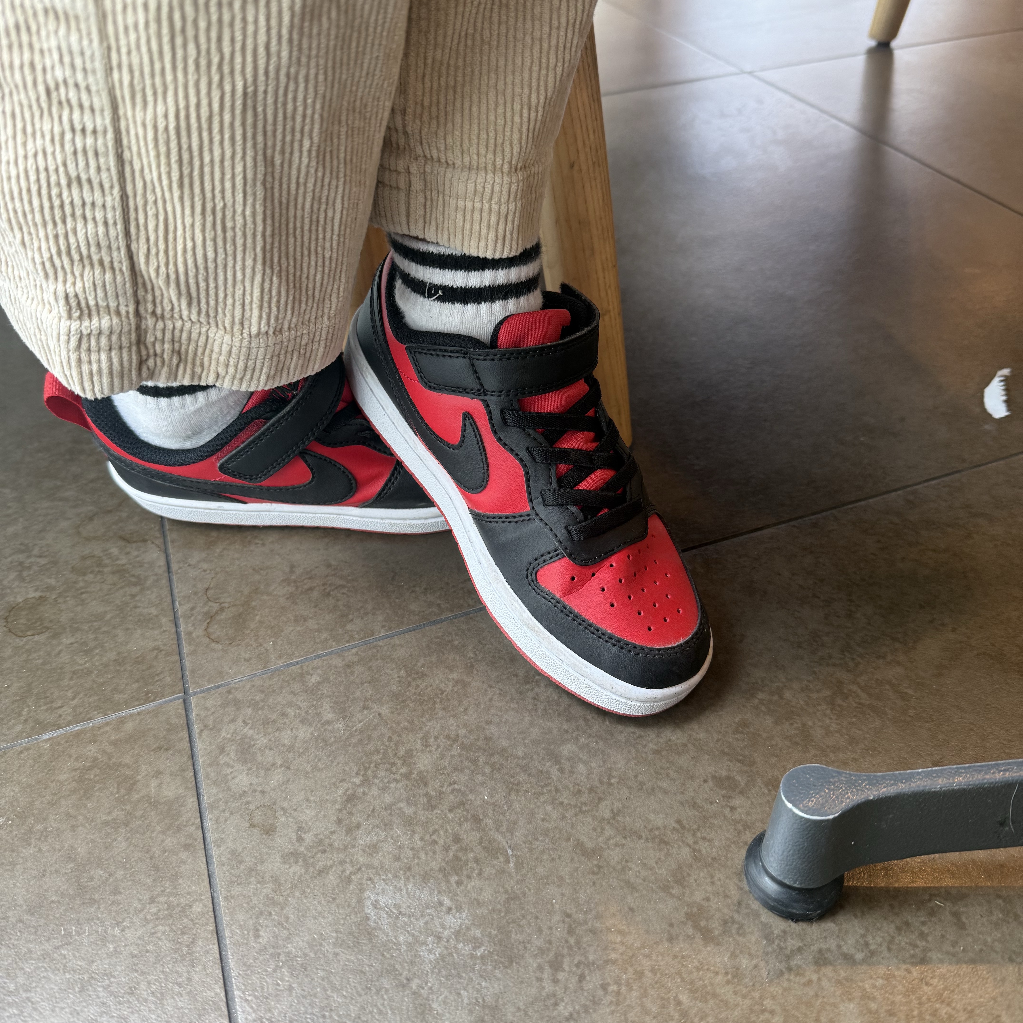 (PS) Nike Court Borough Low Recraft University Red Black 착용 스타일