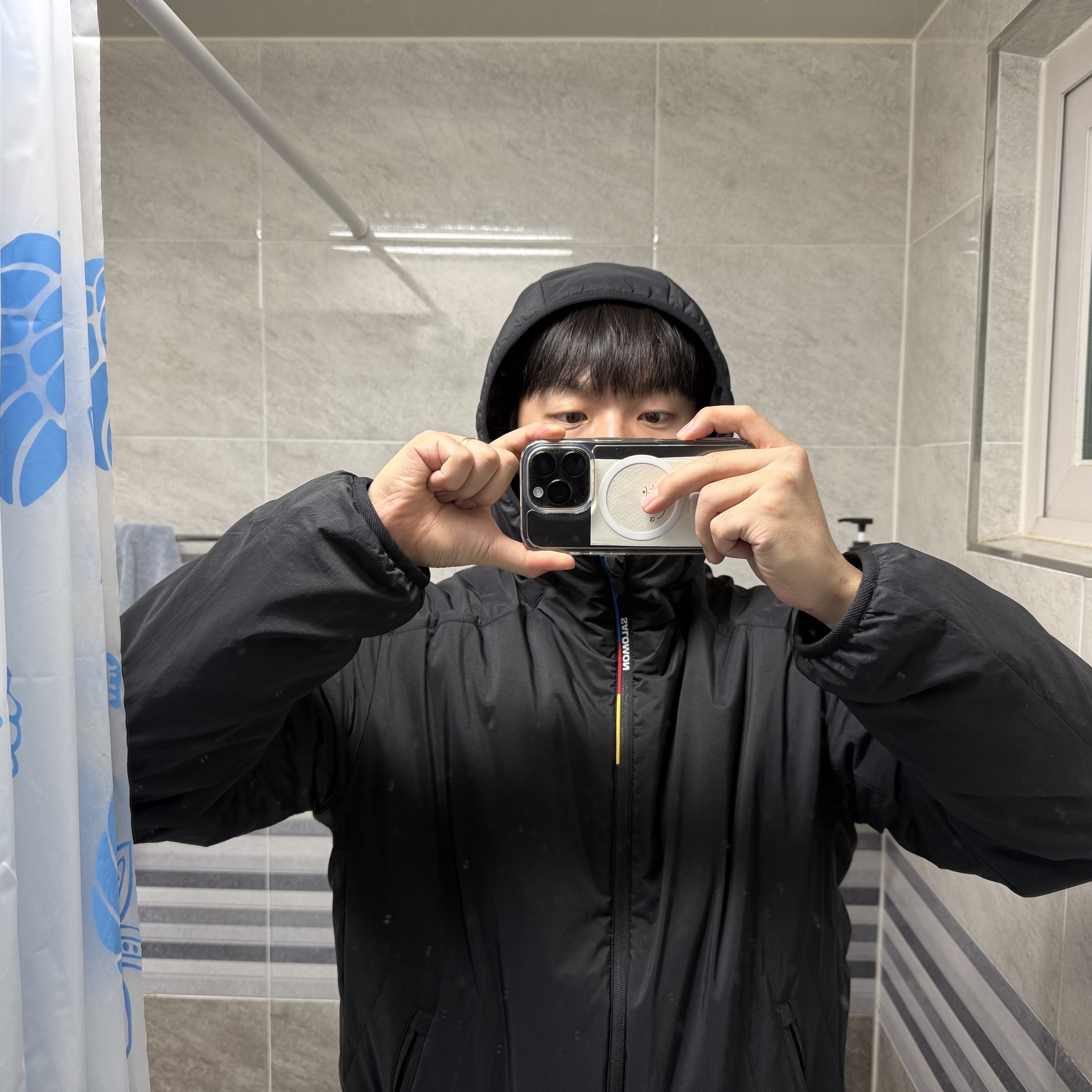 Salomon Modisay Jacket Black 착용 스타일