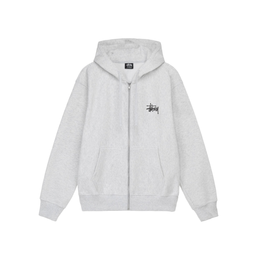 Stussy Basic Stussy Zip Hoodie Ash Heather 2023