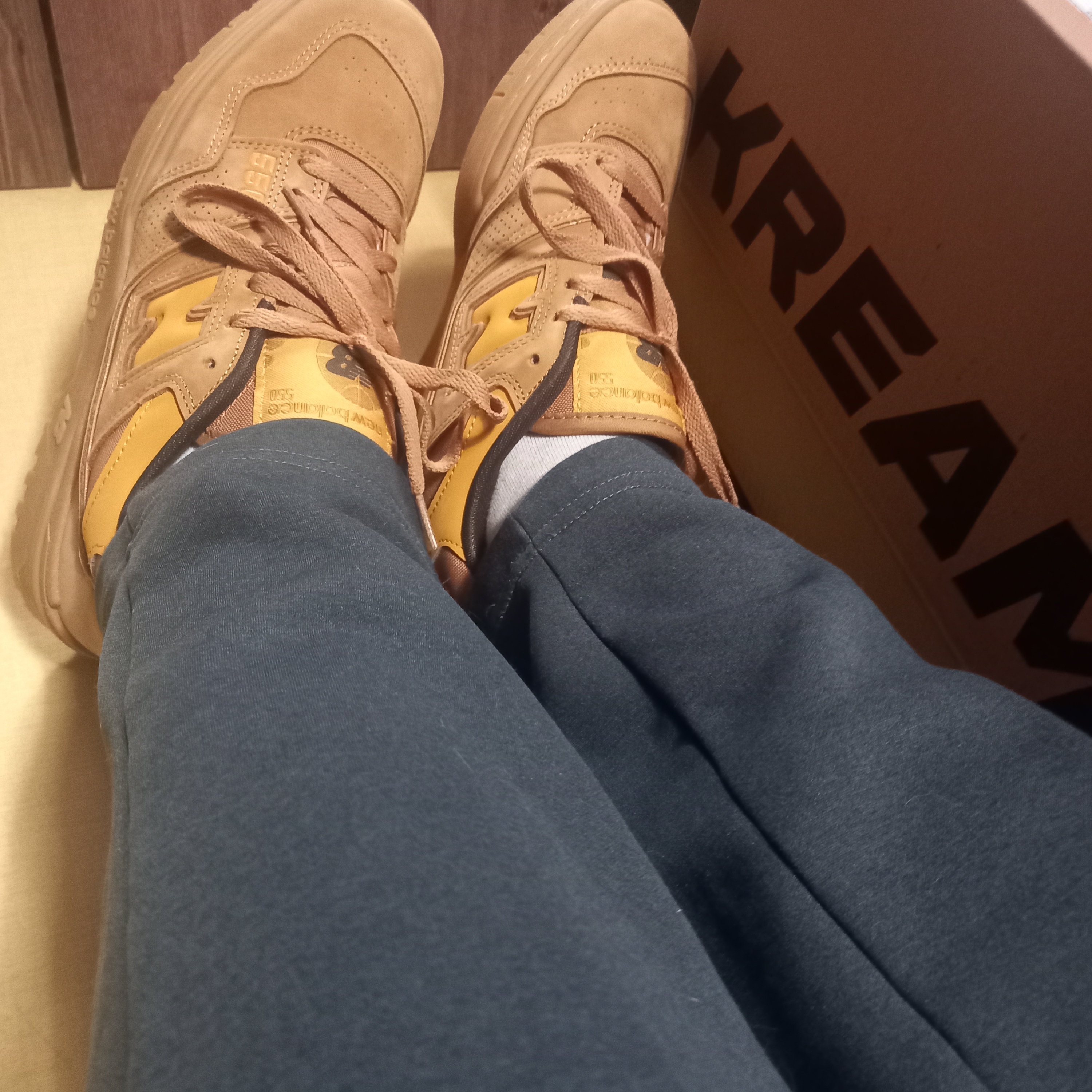New Balance 550 Brown - D Standard 착용 스타일