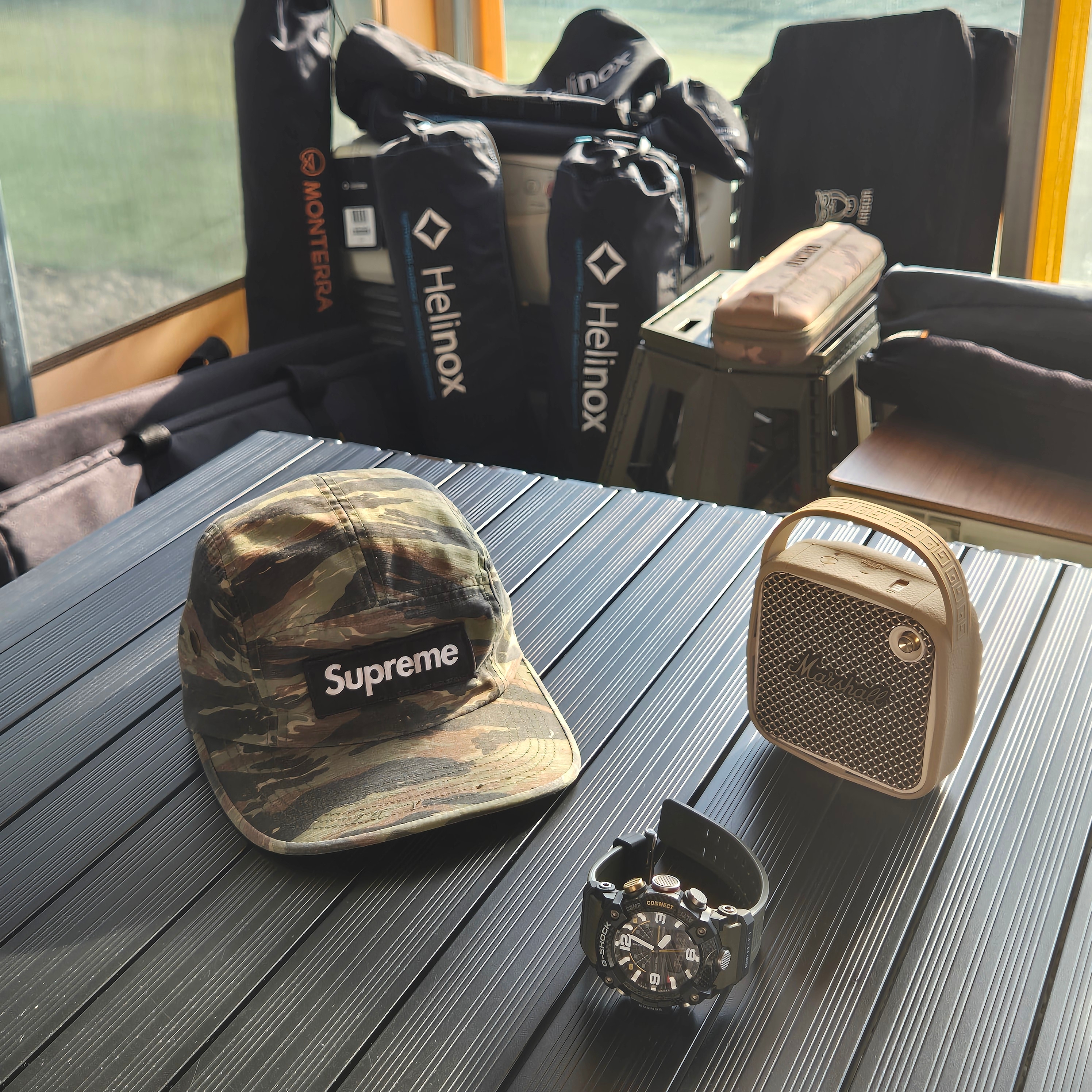 Supreme Military Camp Cap Olive Tiger Camo - 24SS, Marshall Willen II Cream (Korean Ver.) 착용 스타일 - 1