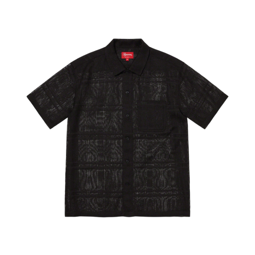 Supreme Mesh Stripe S/S Shirt Black - 23SS