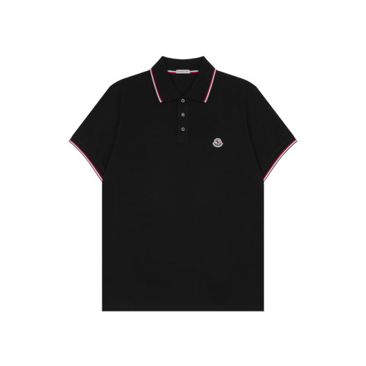 Moncler Logo Polo Shirt Black - 23FW