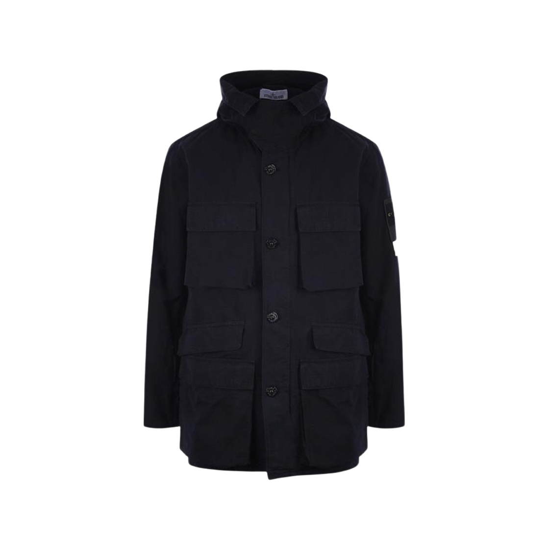 761542306-V0020 Stone Island 42306 Tela Cotone Lino Fiammato TC Garment Dyed Field Jacket Navy Blue - 22SS - 대표 이미지 #1