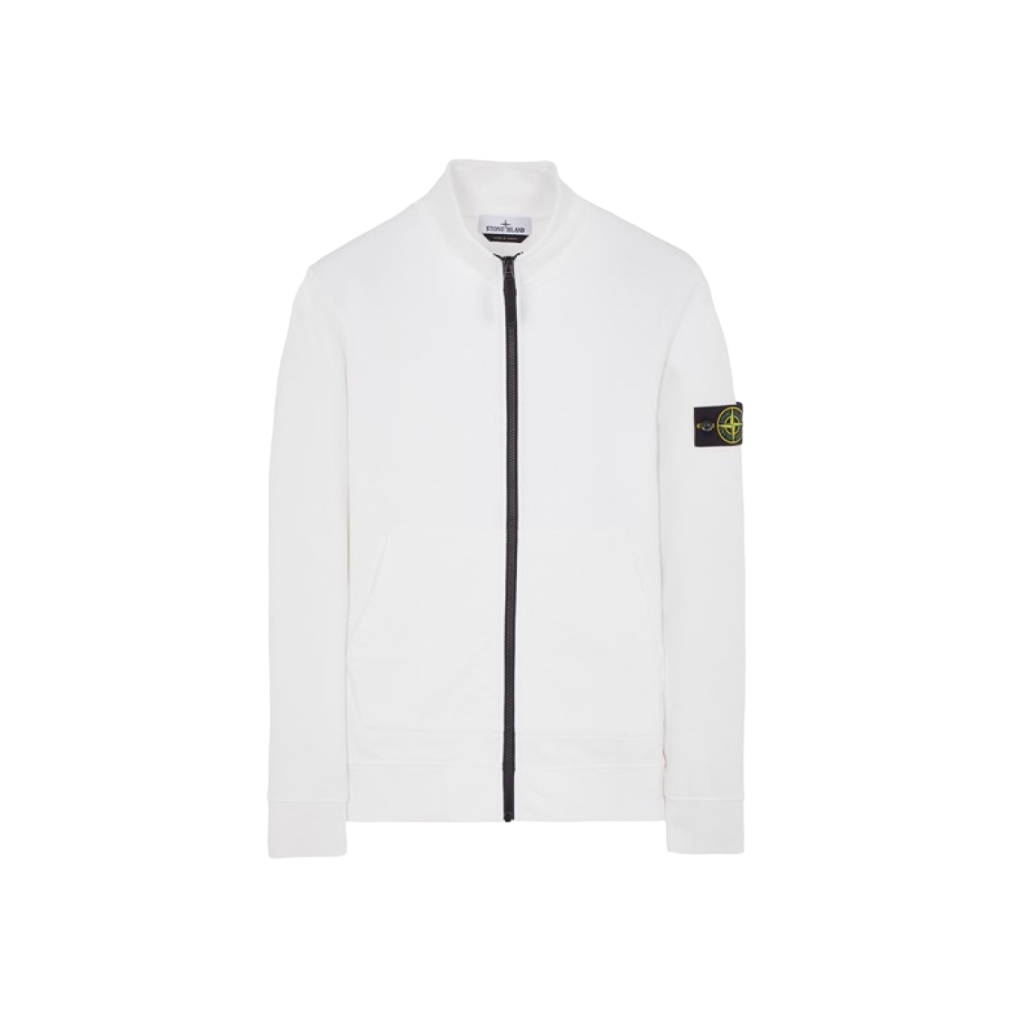 101564351-A0001 Stone Island 64351 Cotton Fleece Track Top White - 23SS - 대표 이미지 #1