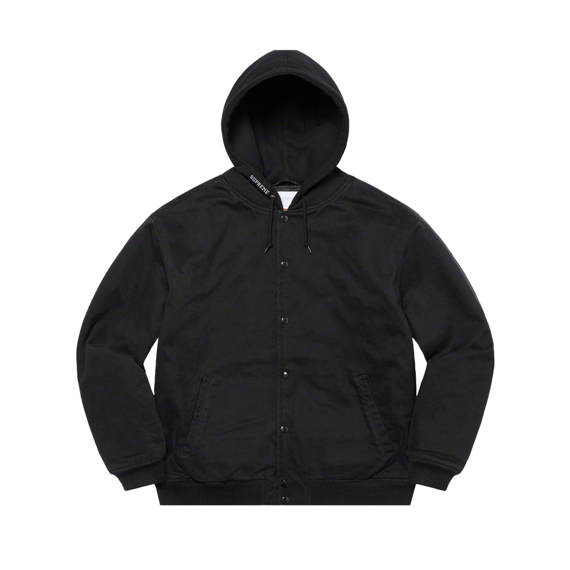 - Supreme Hooded Twill Varsity Jacket Black - 22SS - #2