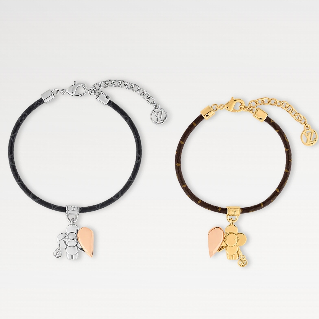 Louis Vuitton Vivienne Amour Bracelet Monogram Silver Gold 착용 스타일 - 2