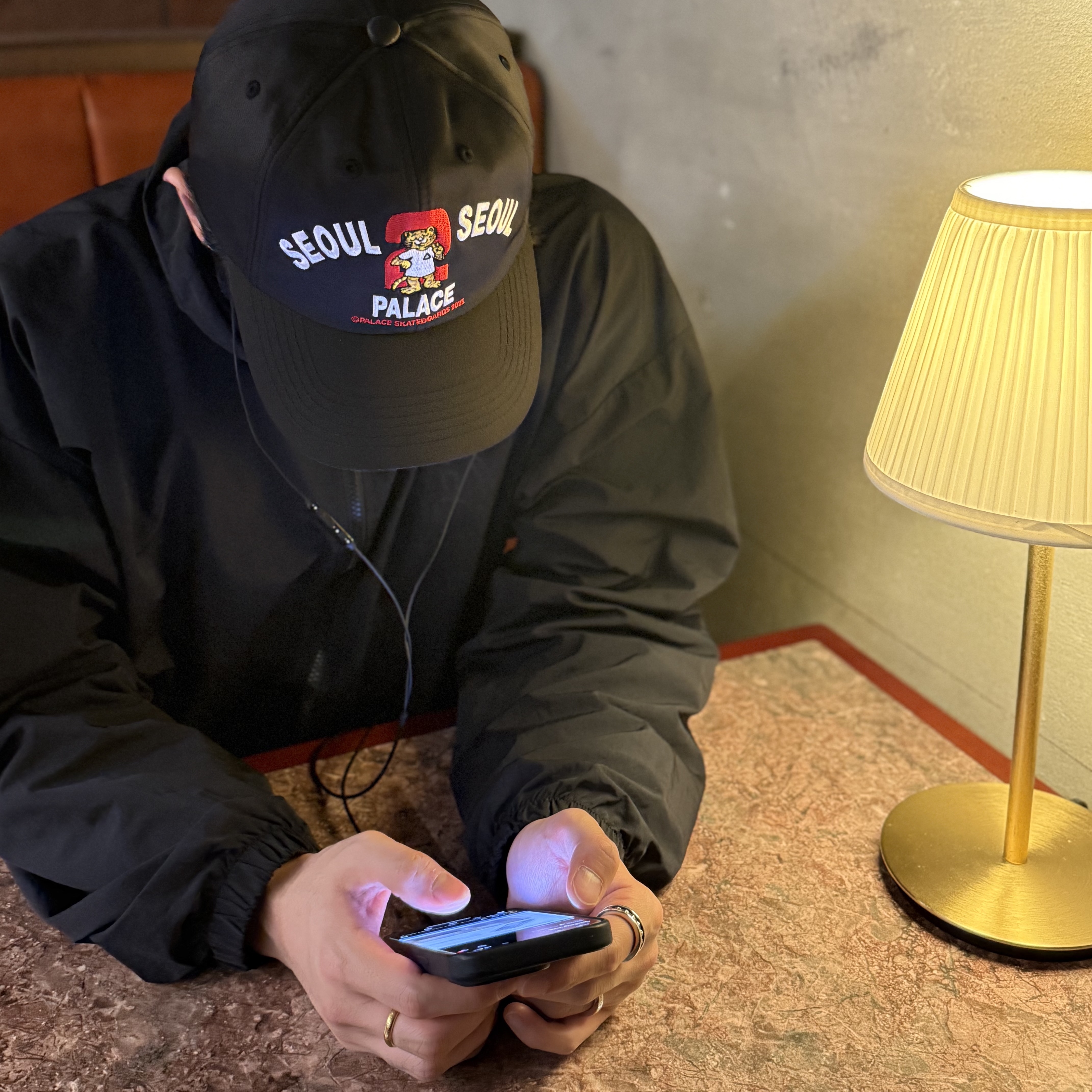 Palace Seoul 2 Seoul 6-Panel Cap Black - 25SS, Hansroom Chrome Hearts One Ball Tiny Cross Charm 착용 스타일