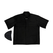 Project G/R Motorcycle Detachable Pad Half Shirts Black