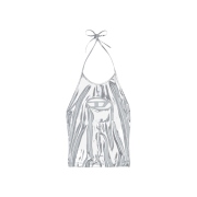 (W) Diesel T-Salila-Od Logo Tank Top Silver