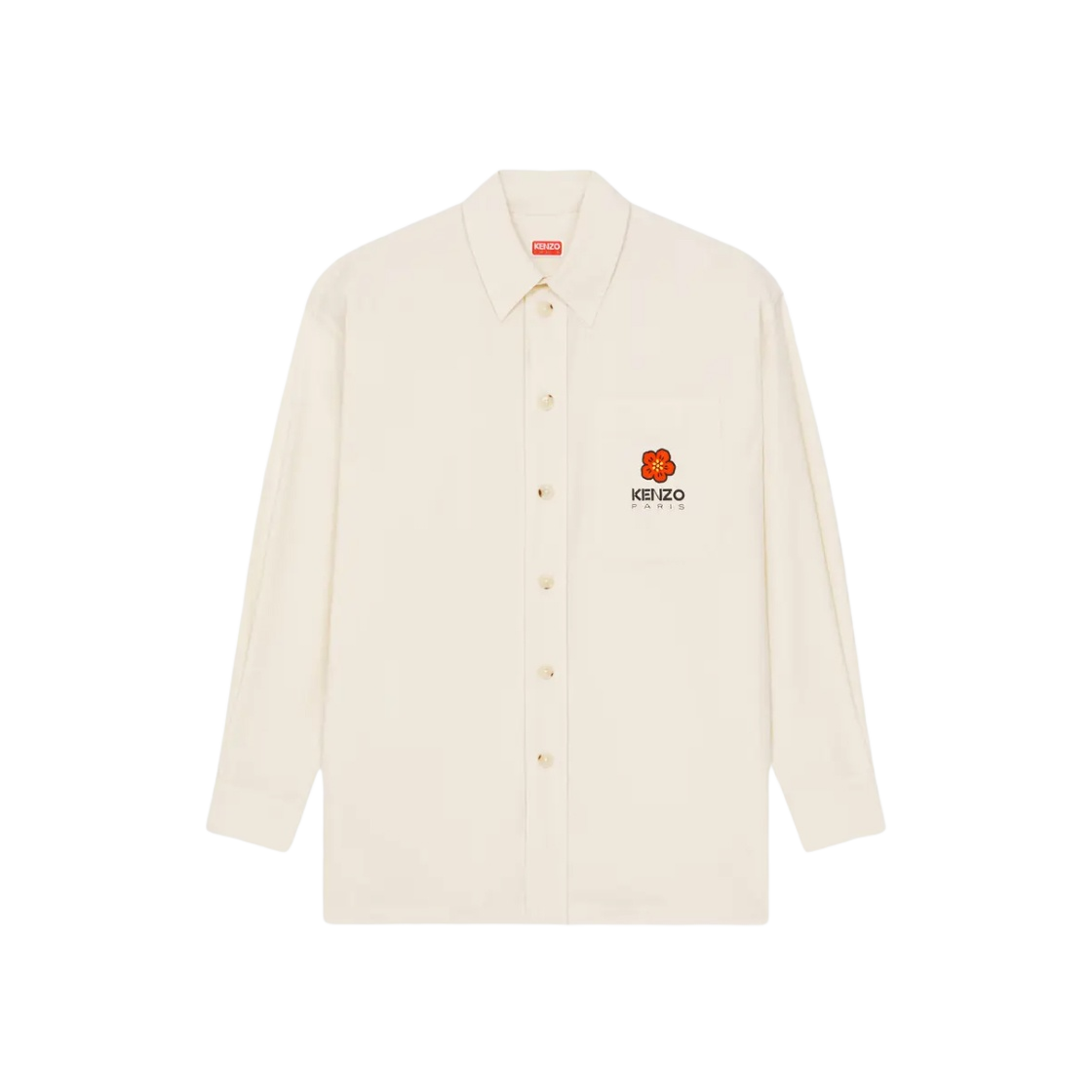 【KENZO】BOKE FLOWER CREST OVERSIZED SHIRT ECRU Boke Flower Crest Oversized Shirt