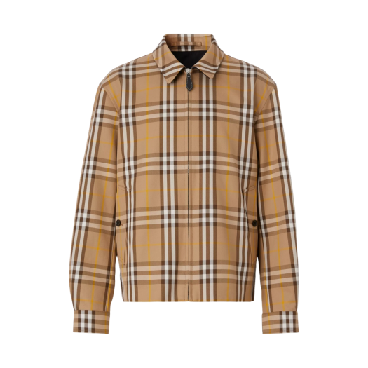 Burberry Reversible Check Cotton Harrington Jacket Truffle