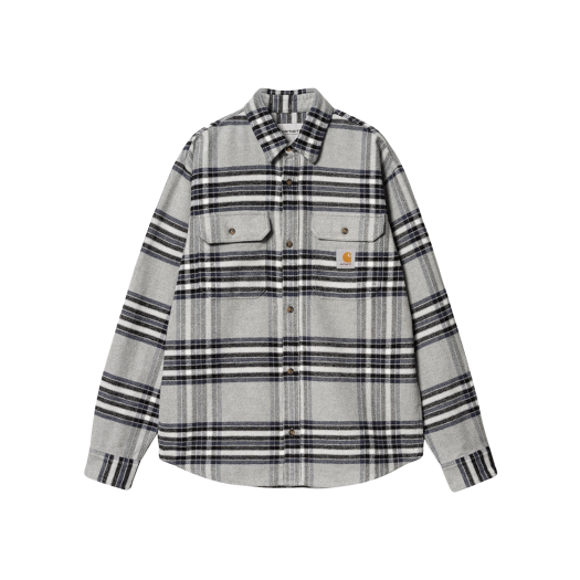 Carhartt WIP Hawkins Check Shirt Grey Heather Blue