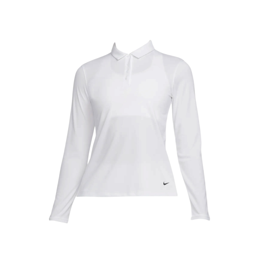 (W) Nike Dri-Fit Victory Long Sleeve Golf Polo White - Asia