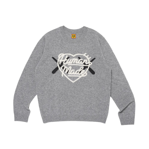 トップス HUMAN MADE KAWS Made Knit Sweater gray KAWS x Human Made - KAWS TOO