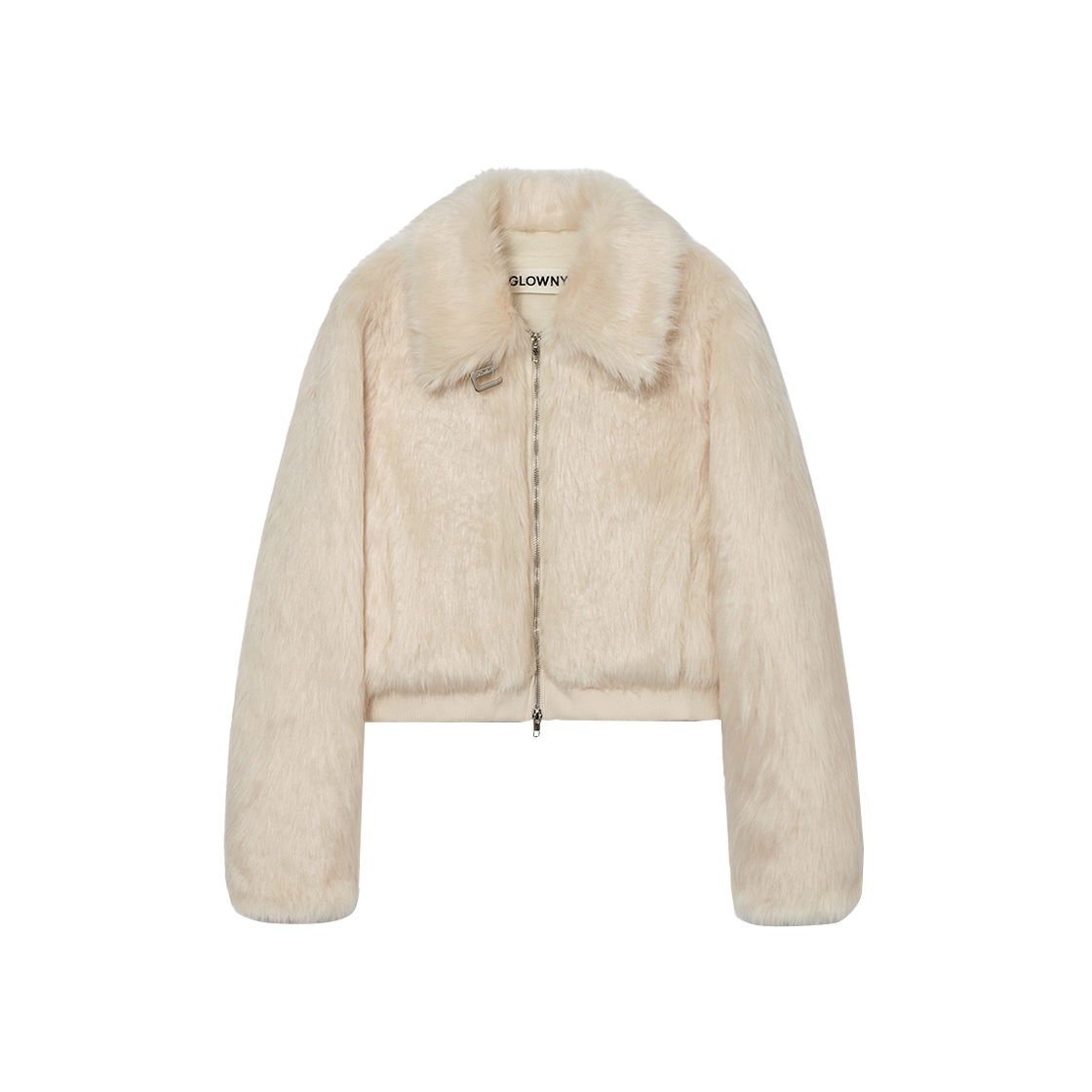 GLOWNY ファーショートジャケット アイボリー GLOWNY ファーショートジャケット アイボリー
