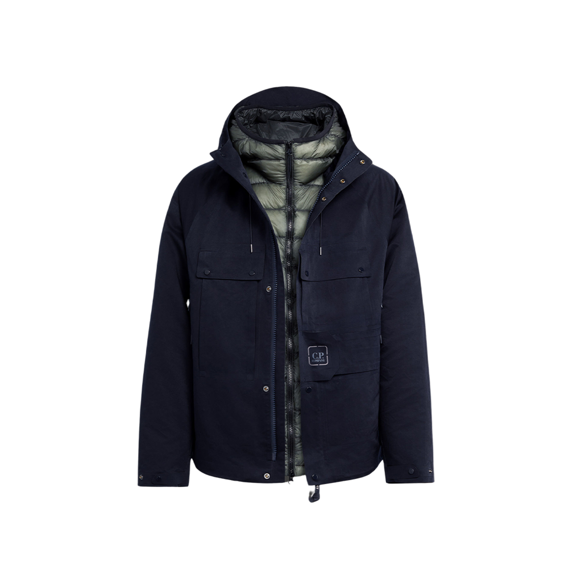 15CLOW011A006258A888 C.P. Company Metropolis Series A.A.C. Hooded Jacket Total Eclipse Blue - 23FW - 대표 이미지 #1