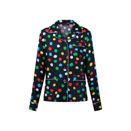 (W) Louis Vuitton x YK Painted Dots Pajama Shirt Black