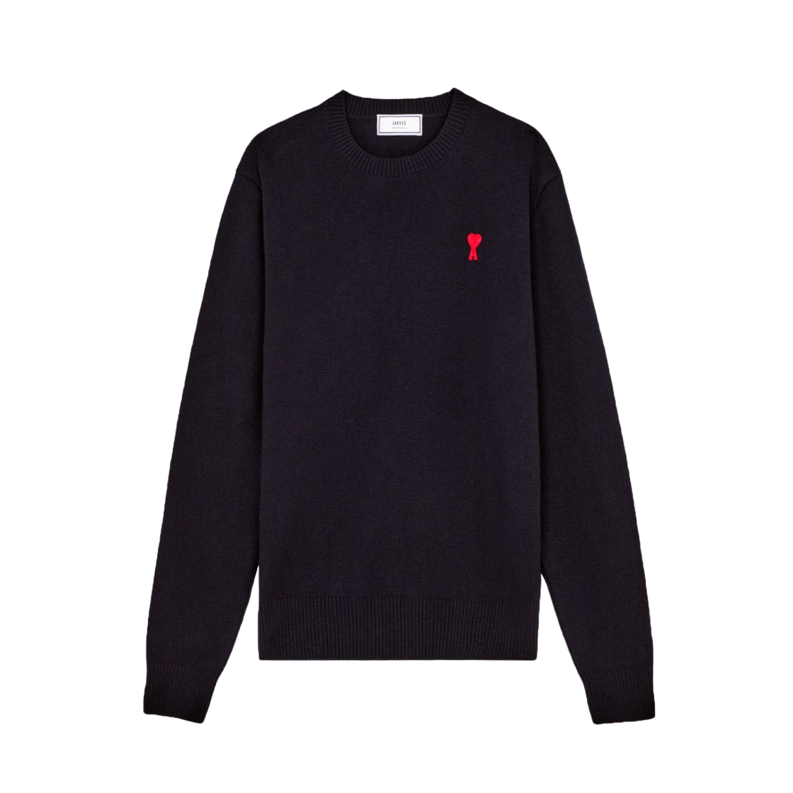 아미 스몰 하트 로고 울 니트 블랙 | AMI | KREAM AMI de Coeur Wool Knit Black