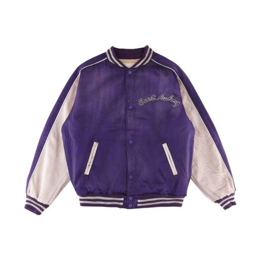 Saint Mxxxxxx x Shermer Academy Sukajan Stadium Jacket Purple Pink - 22FW