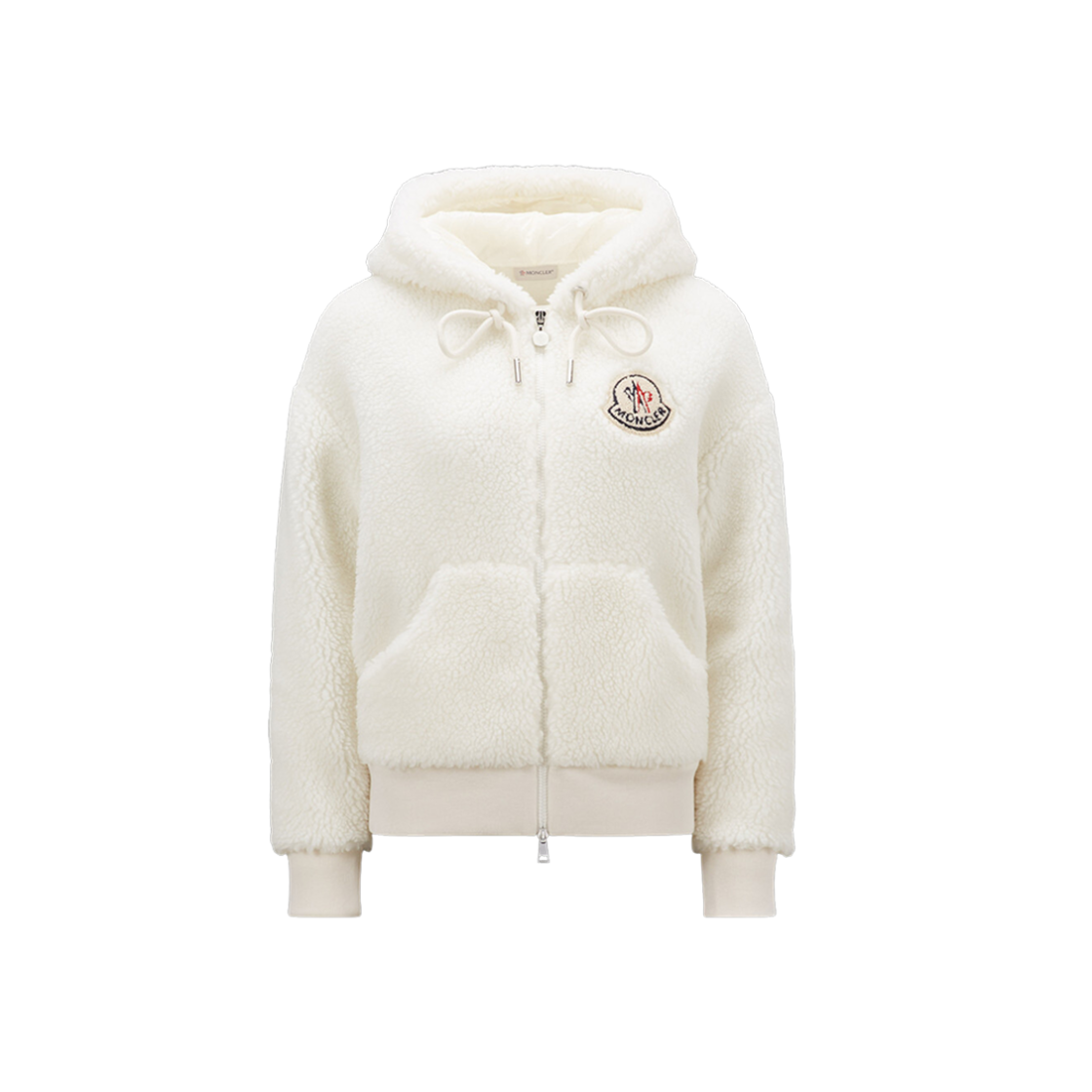 I2-093-8G00032-89A5V-034 (W) Moncler Teddy Zip-Up Hoodie White - 23FW - 대표 이미지 #1