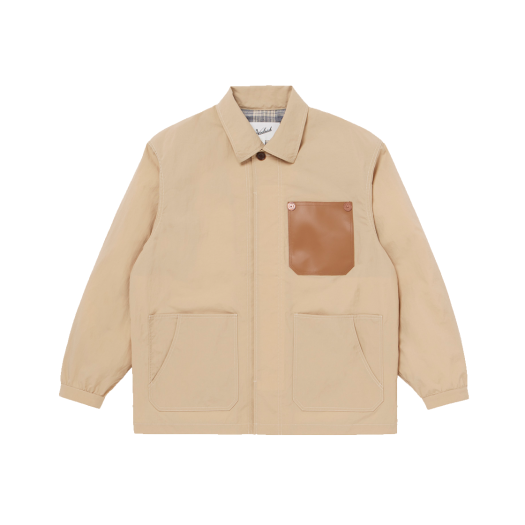KM5BOTBWR01BG Woolrich Recyle Nylon Oxford Coverall Jacket Beige - 25SS