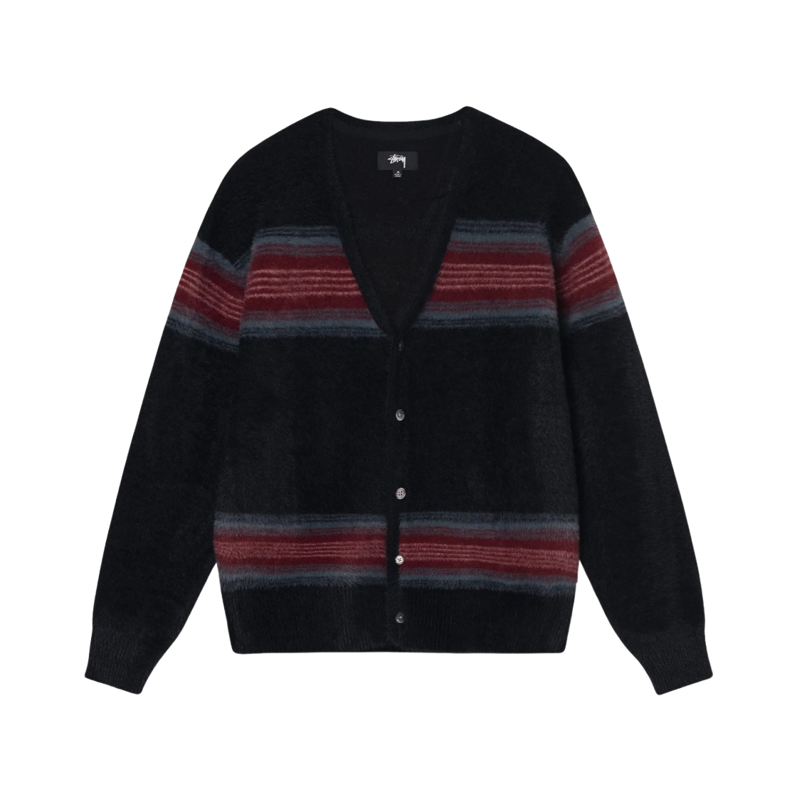 스투시 스트라이프 쉐기 가디건 블랙 | Stussy | KREAM