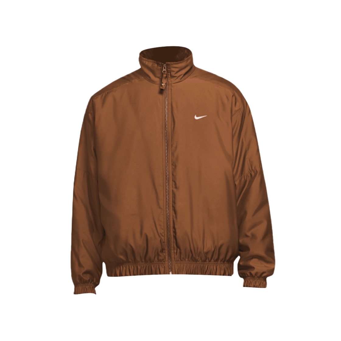 DN1267-270 Nike NRG Solo Swoosh Satin Bomber Jacket Ale Brown - Asia - 대표 이미지 #1