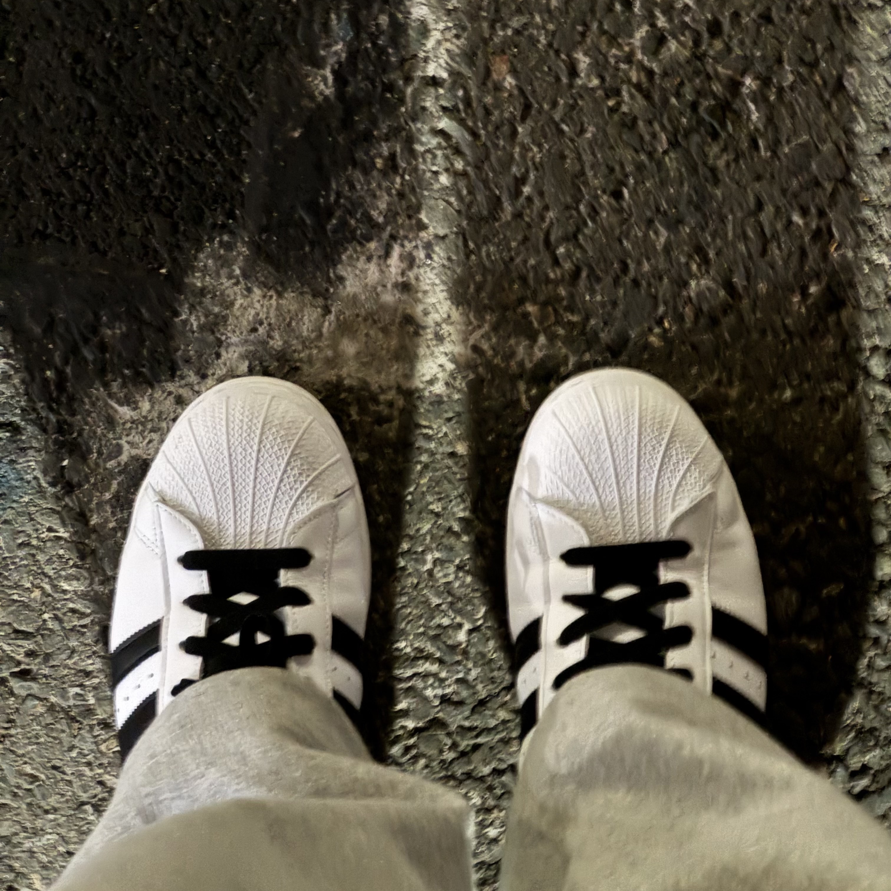Adidas Superstar White Black 착용 스타일