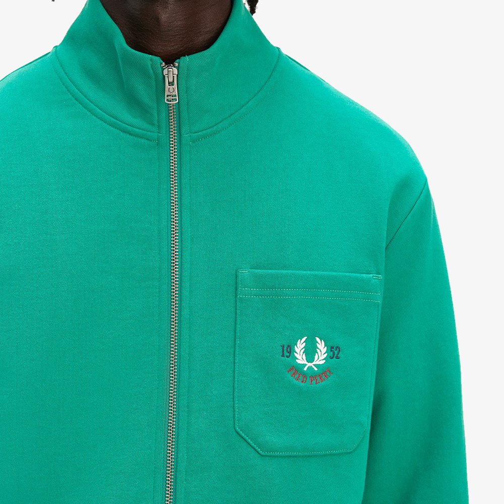 프레드페리 클럽하우스 1952 집 스루 스웻셔츠 라벨그린(Fred Perry Clubhouse 1952 Zip Through Sweatshirt Label Green) - 5