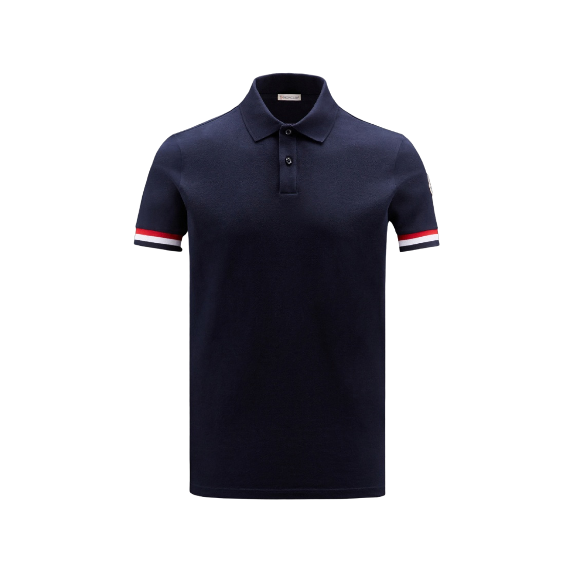 H1-091-8A00023-899P0-77X Moncler Tricolour Accent Polo Shirt Deep Blue - 22SS - 대표 이미지 #1
