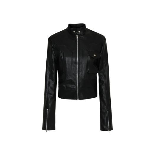 ジャケット・アウター Bohemian seoul leather blouson jumper 보헤미안 서울(BOHEMSEO) CRINKLED LEATHER FUR BLOUSON JUMPER
