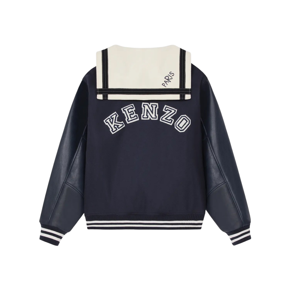 KENZO 元気 wool leather 龍刺繍 varsity jacket