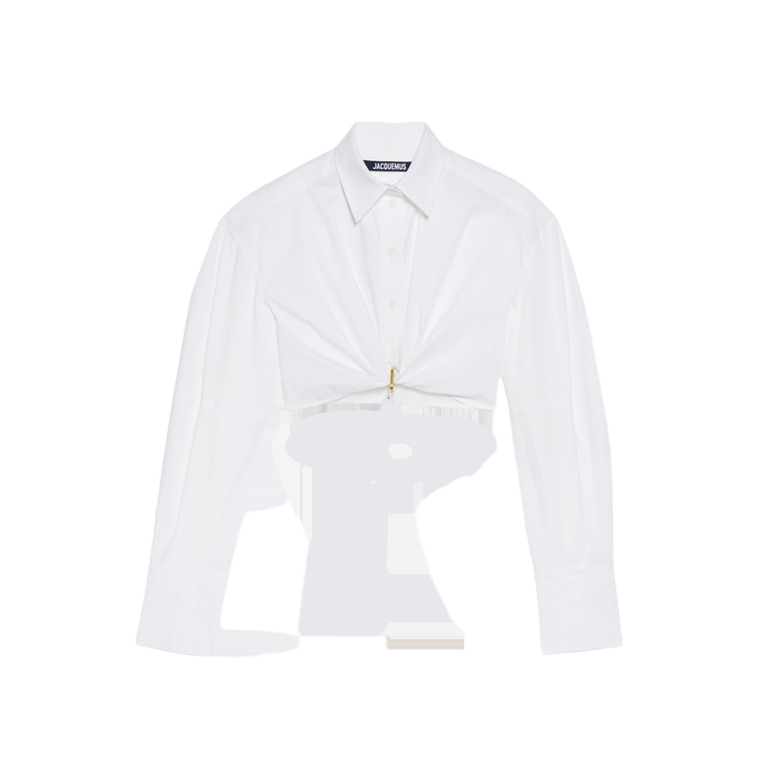 231SH034-1326-100 (W) Jacquemus La Chemise Plidao Gathered Shirt White - 대표 이미지 #1