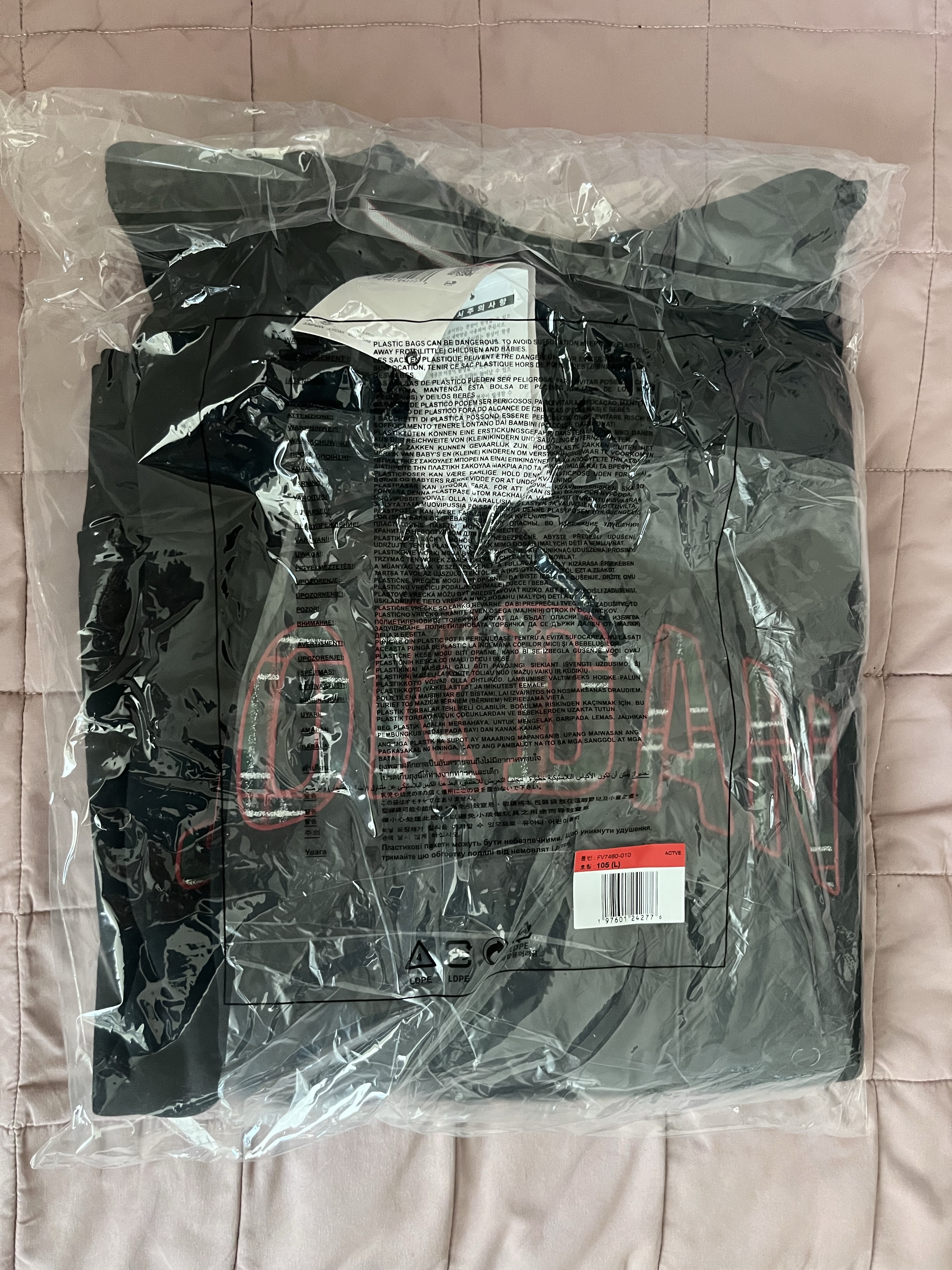 Jordan Essential Fleece Crewneck Sweatshirt Black Sail - Asia 착용 스타일 - 2