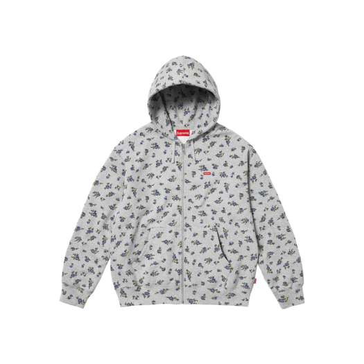 Supreme Small Box Zip Up Hooded Sweatshirt Flowers - 23FW