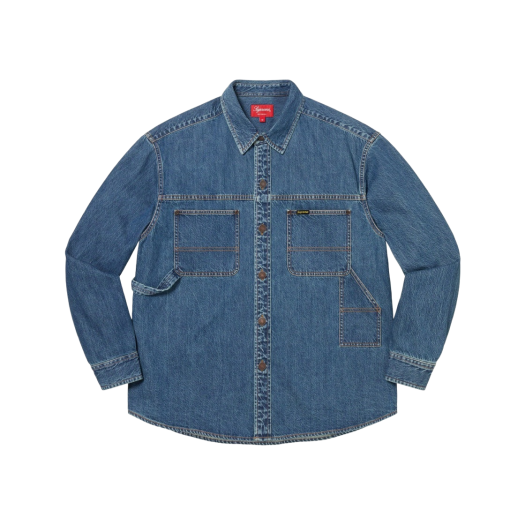 Supreme Monogram Denim Shirt Sサイズ Blue（Supreme Monogram Denim  