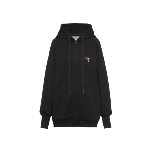 프라다 지퍼 로고 후드 블랙 | Prada | KREAM 프라다 지퍼 로고 후드 블랙 | Prada | KREAM