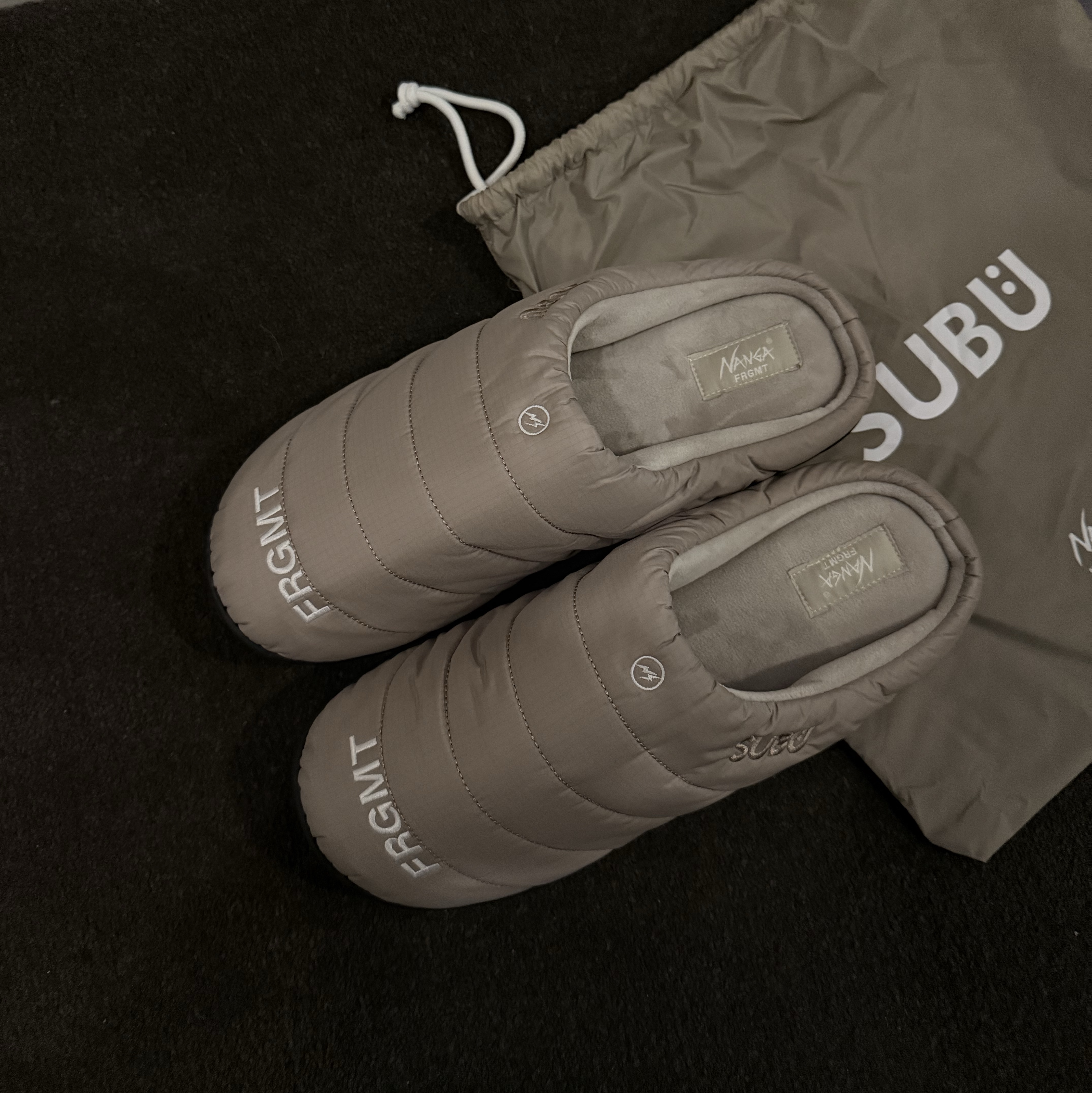 Subu x Nanga x Fragment Winter Sandal Beige 착용 스타일
