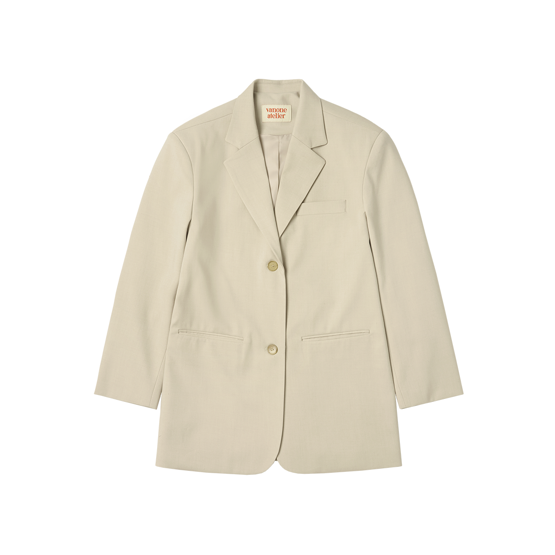 반원 아틀리에 O3748 2버튼 오버핏 블레이저 라이트 베이지