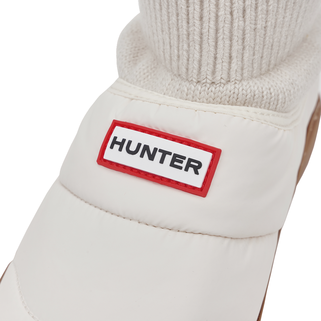 WFS2265REN-WWG (W) Hunter In Out Puffer Knit Cuff Boots White Willow - #7